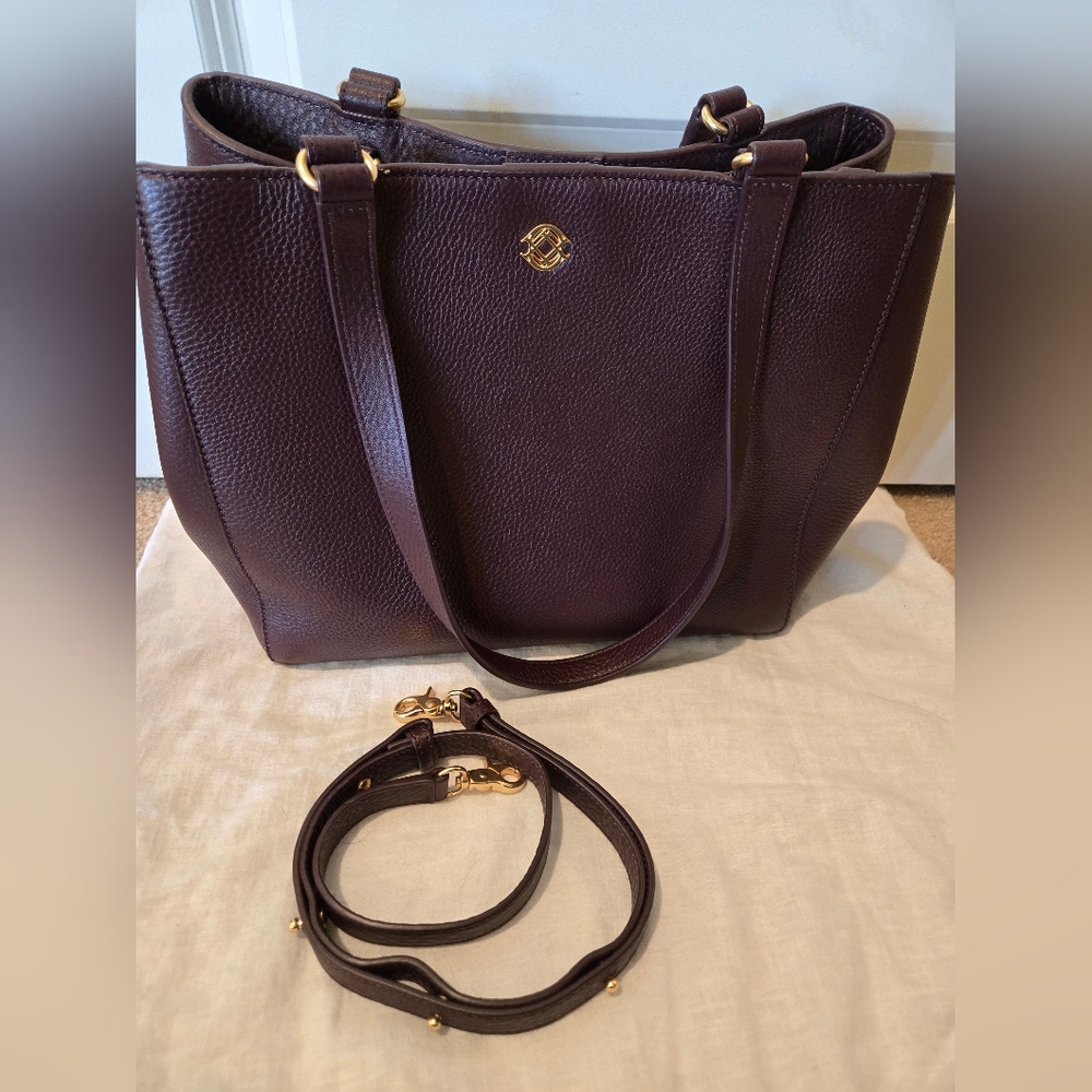 Dagne Dover Allyn Tote Shoulder Bag Purse Oxblood Purple Red